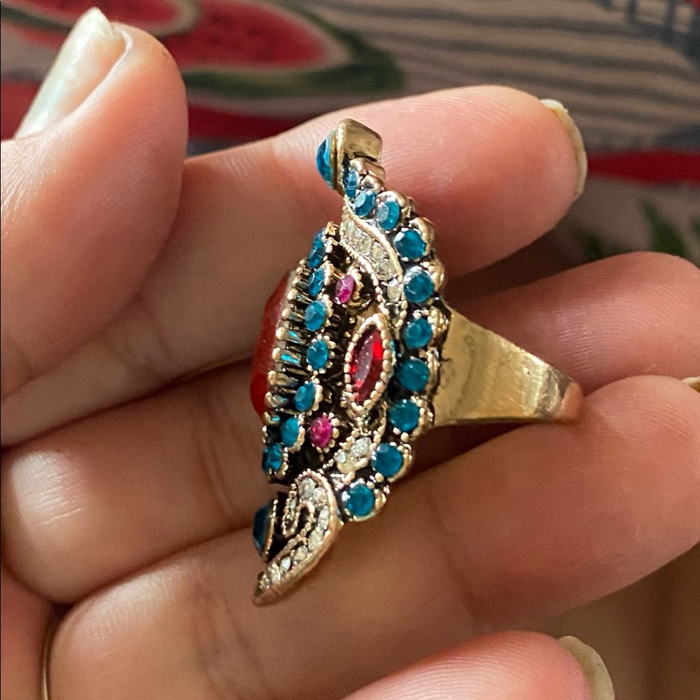 Colorful Jeweled Ring - Picture 10 of 11